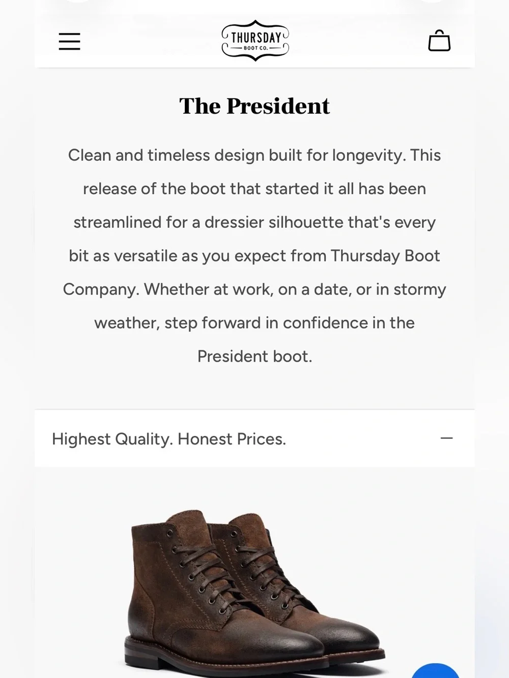 Thursday Boot Company new box